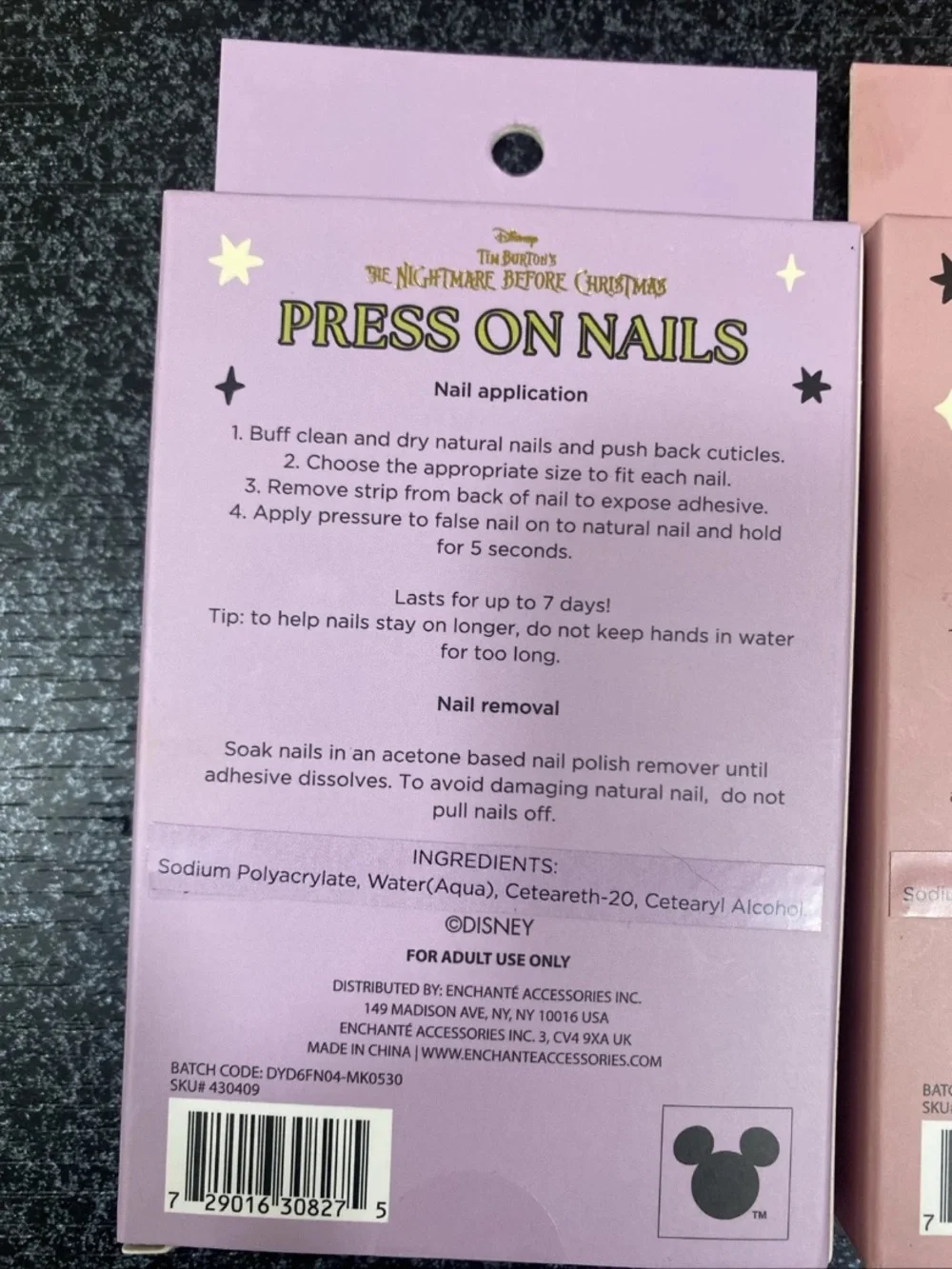 Disney Nightmare before Christmas Halloween press on nails women girl manicure